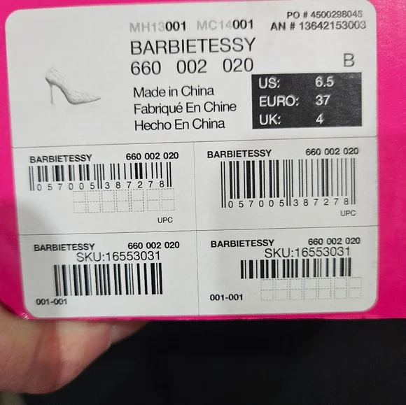 Barbie  Tessy clear pink stilettos with rhinestones by Aldo size 6.5 - Picture 3 of 8